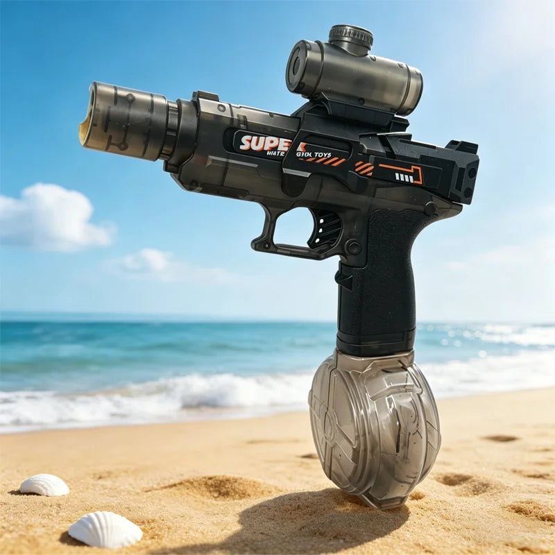 Electric Water Gun For Kids Adults Fully Automatic Water Pistol With LED Light Children's Garden Outdoor Pool Beach Water Toys