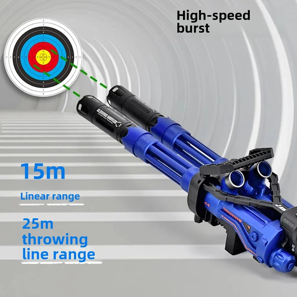 High-Speed Gatling Electric Ball Blaster - Fun for Kids and Adults, Outdoor Game Parties （Excluding water bombs)