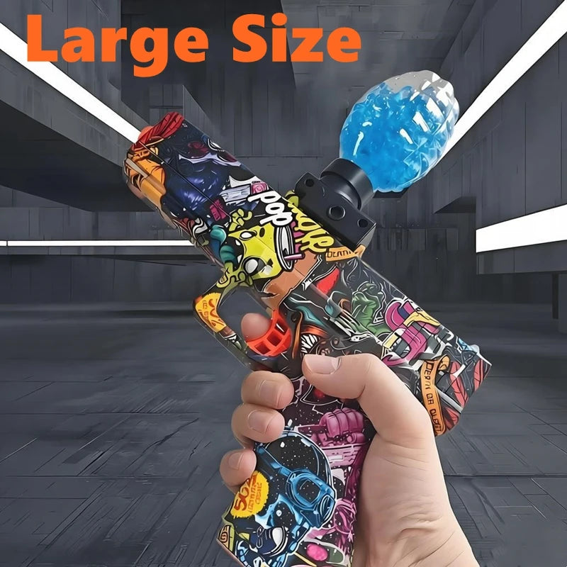 Electric Burst Splatter Blaster Toy Gun Gel Blaster Outdoor Shooting Games Gift for Boy Kids Adults (Bullets Excluded)