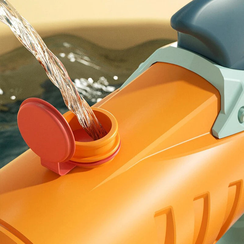 High Pressure Water Rifle for Adults; Kids Cartoon Shark Portable Water Gun, Summer Beach Outdoor Toy