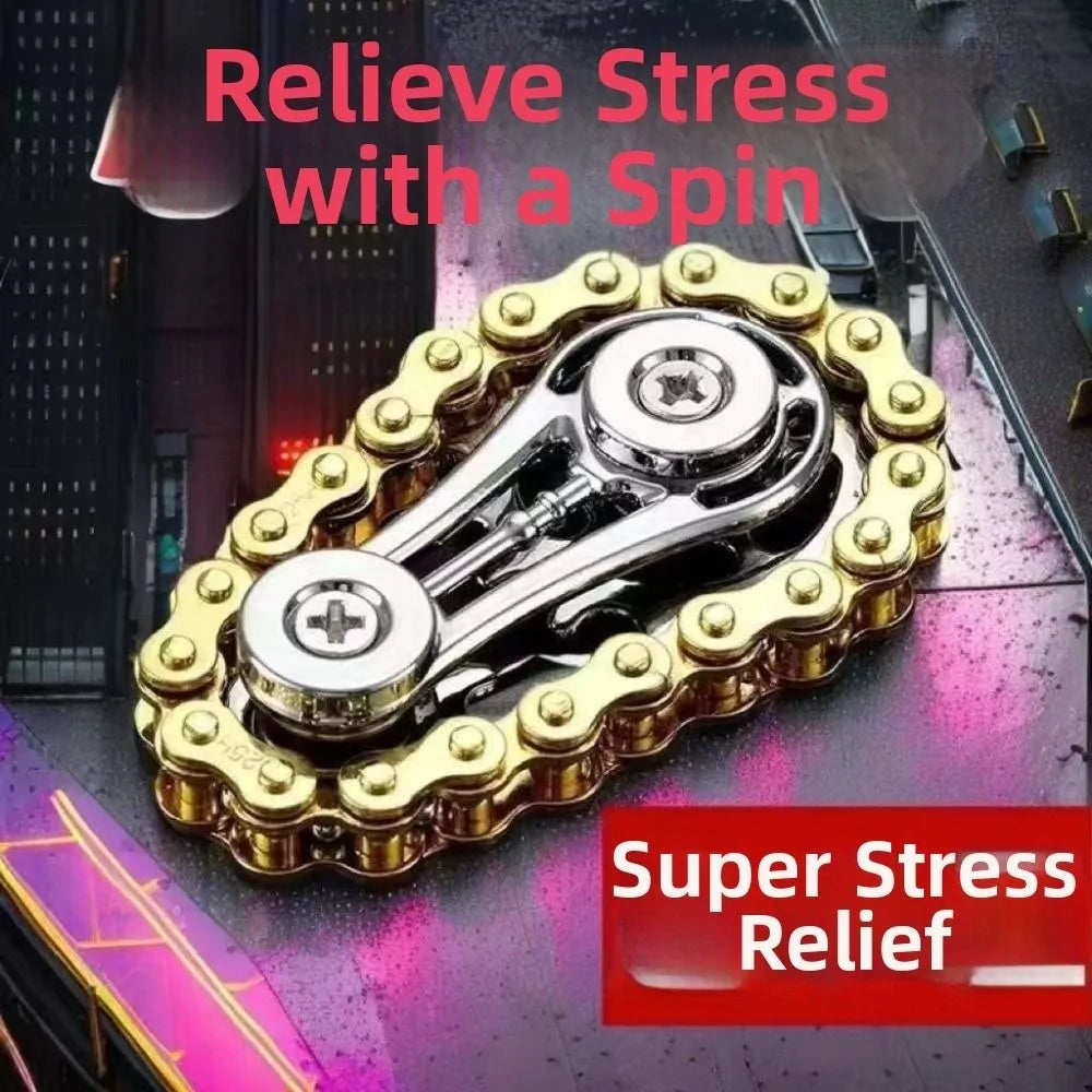 Creative Flywheel Fidget Spinner Spinning Top DIY Sprockets Fingertip Gyro Novelty Durable Hand Spinner Chain Gear Party Favors