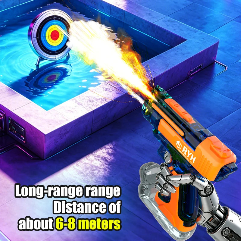 Electric Water Guns for Adults Spray light Powerful  burst  Water Storage Gun Blasters Summer Outdoor Game Toy for Boy girl Kid