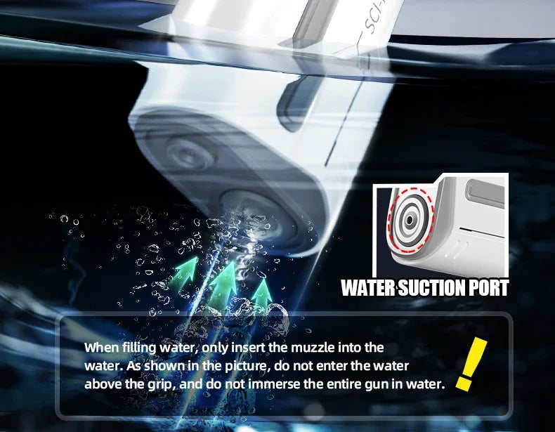 Electric Water Guns For Adults Powerful Squirt Automatic Water Suction Water Blasters Summer Outdoor Beach Toy For boys Kid Gift