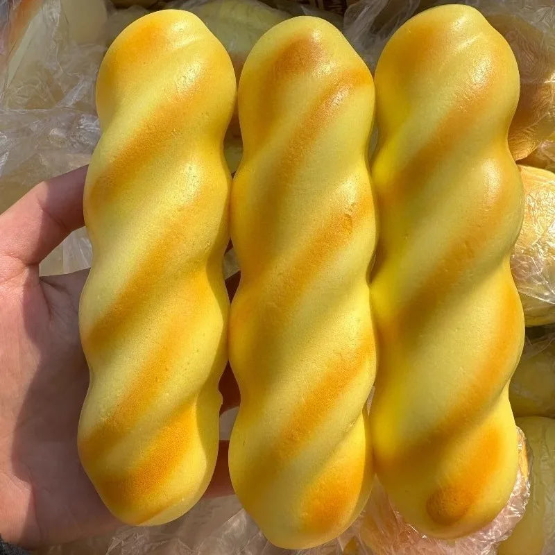 Wet Soft Twisted Dough Sensory Fidgets Toys Fake Food Squishy Simulated Bread Squeeze Toy for Adults Hand Exercise Squeeze Gifts