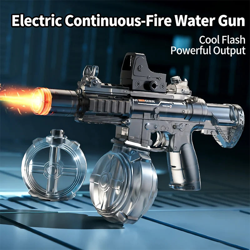 Electric Water Gun For Kids Adults Fully Automatic Water Pistol With LED Light Children's Garden Outdoor Pool Beach Water Toys