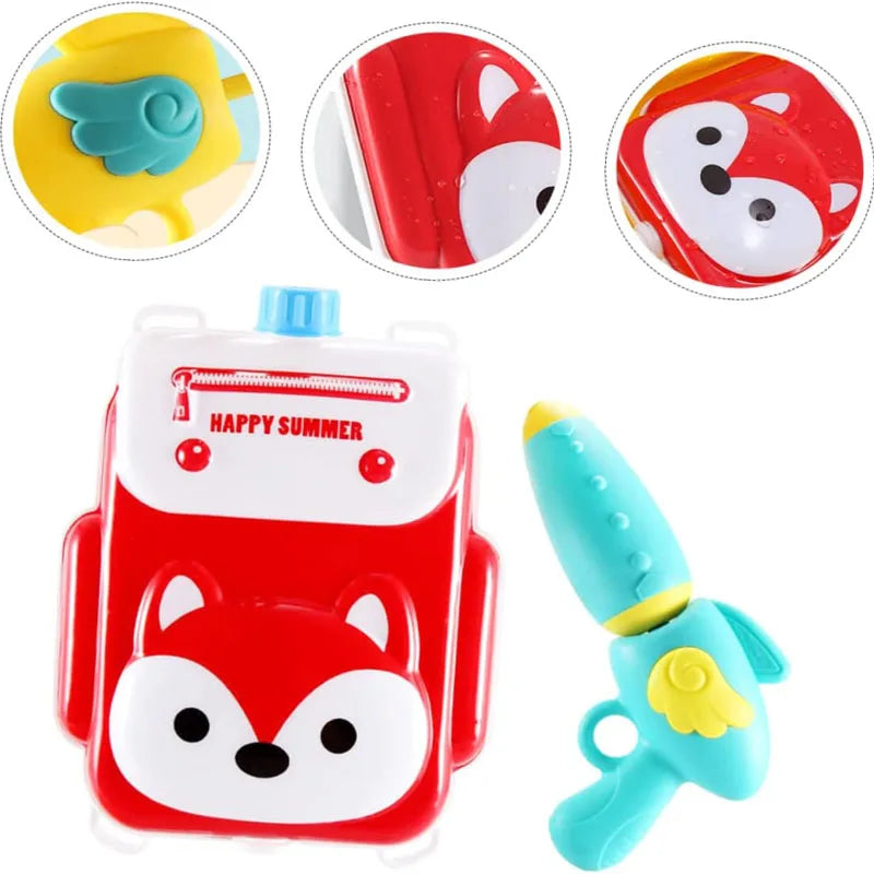Toy water gun,Children Summer Outdoor Mini Cartoon Animals Baby Backpack Water Gun Beach Pool Party Fight Gun Toy for Kids Favor