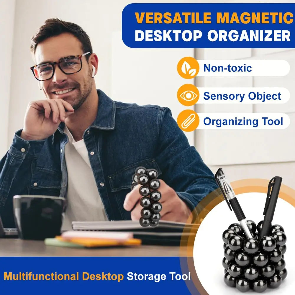 Fidgeting Toys Magnetic Ball for Adults , Desk Gadgets Sensory Game ADHD Anti-stress Fidgets Magnet Toys for Anxiety Autism Gift