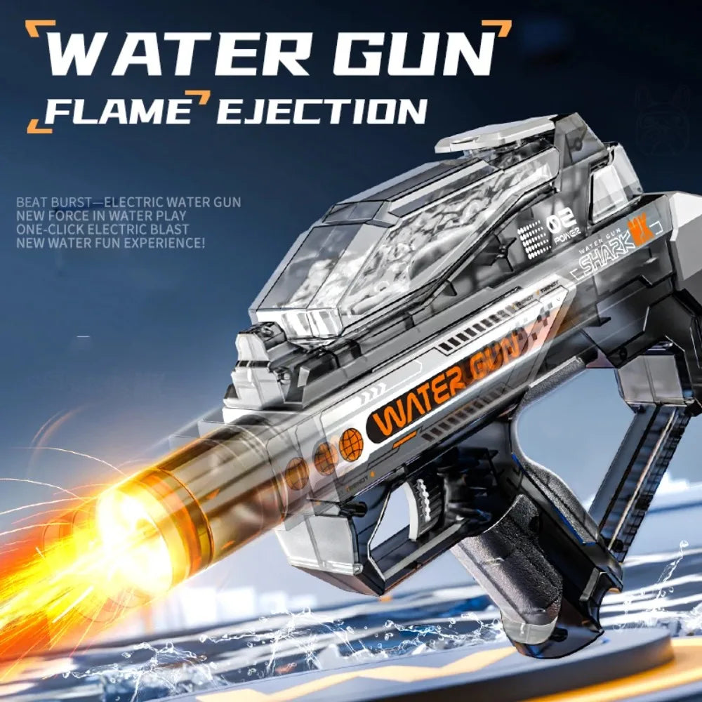 Electric Submachine Water Blaster Full Automatic Continuous Shooting Long Range Design for Summer Water Battles and Pool Fun