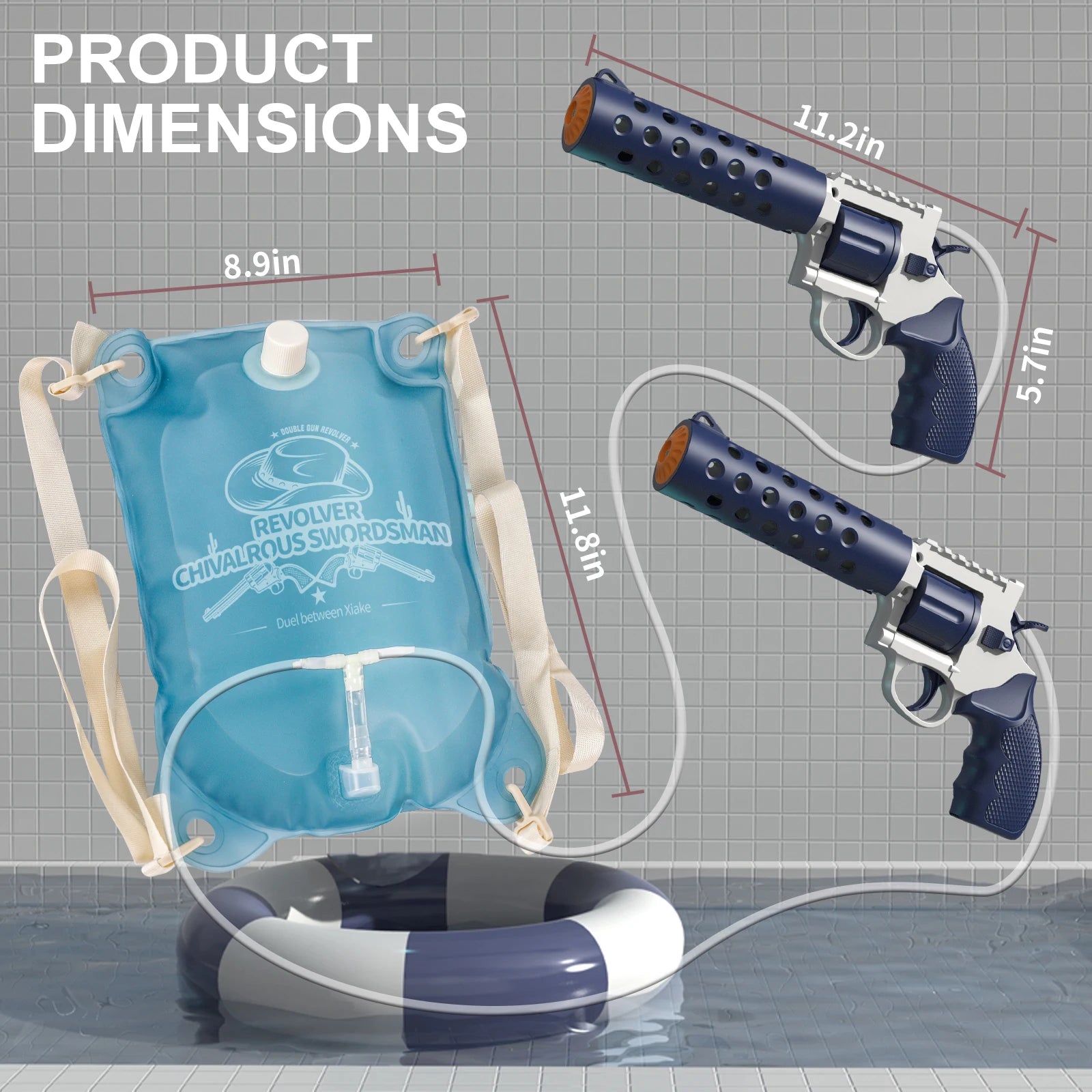 Summer Electric Backpack Automatic Revolver Water Gun Fights Toy Water Absorbing Guns Outdoor Beach Swimming Pool Toys for child