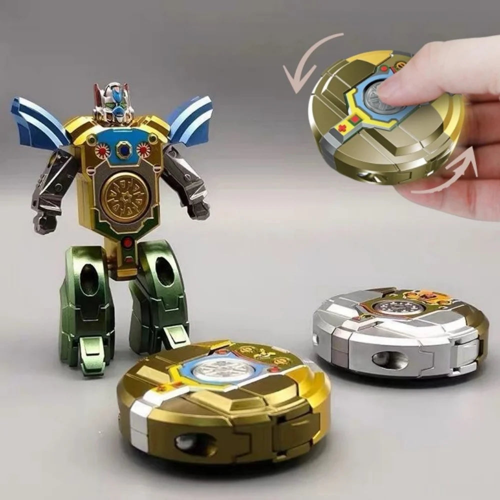 Innovative Robot Transformable Fidget Spinner Creative Hand Spinner Stress Relief Sensory Gadget Portable Desk Toy for Adults