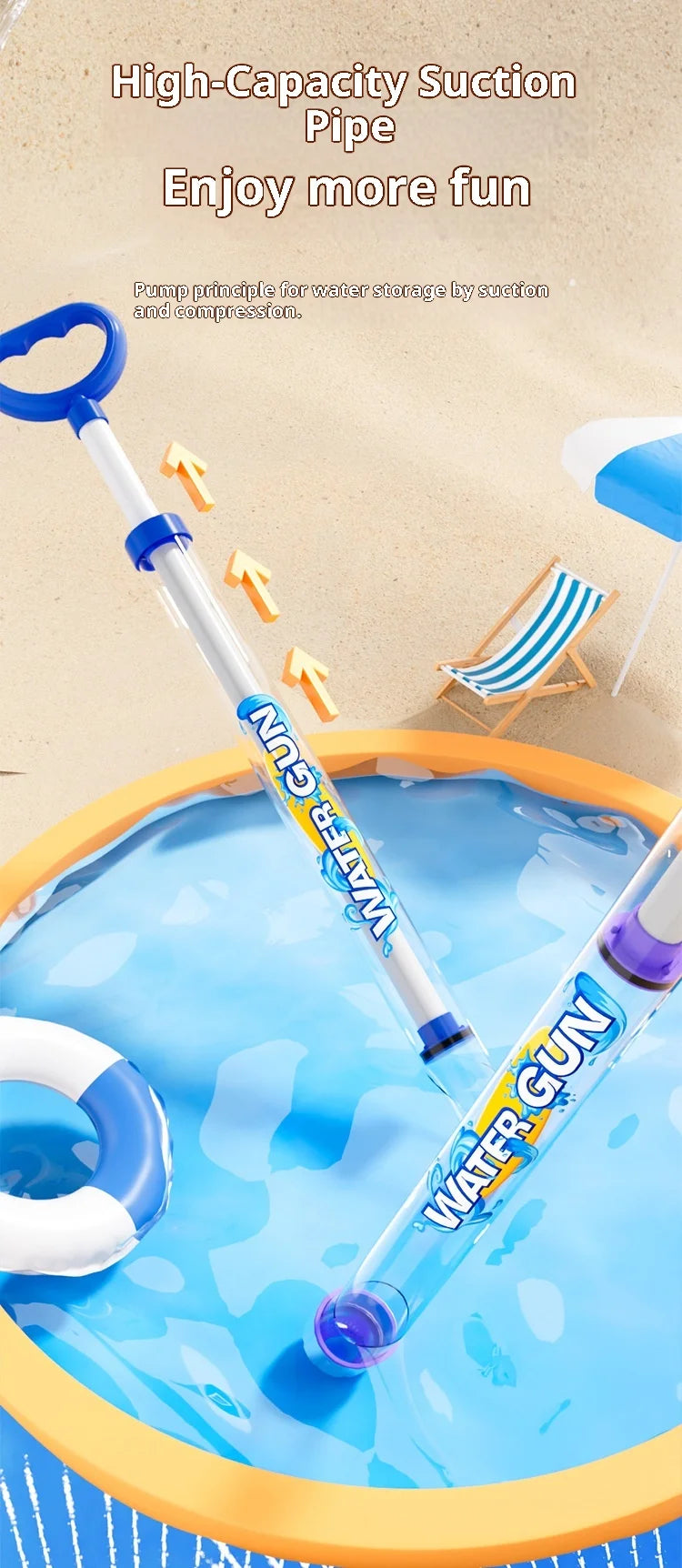 Fun Firework Effect Water Gun for Kids Large Capacity Pump Action 120° Scatter Water Cannon Summer Water Fight Essential Toy