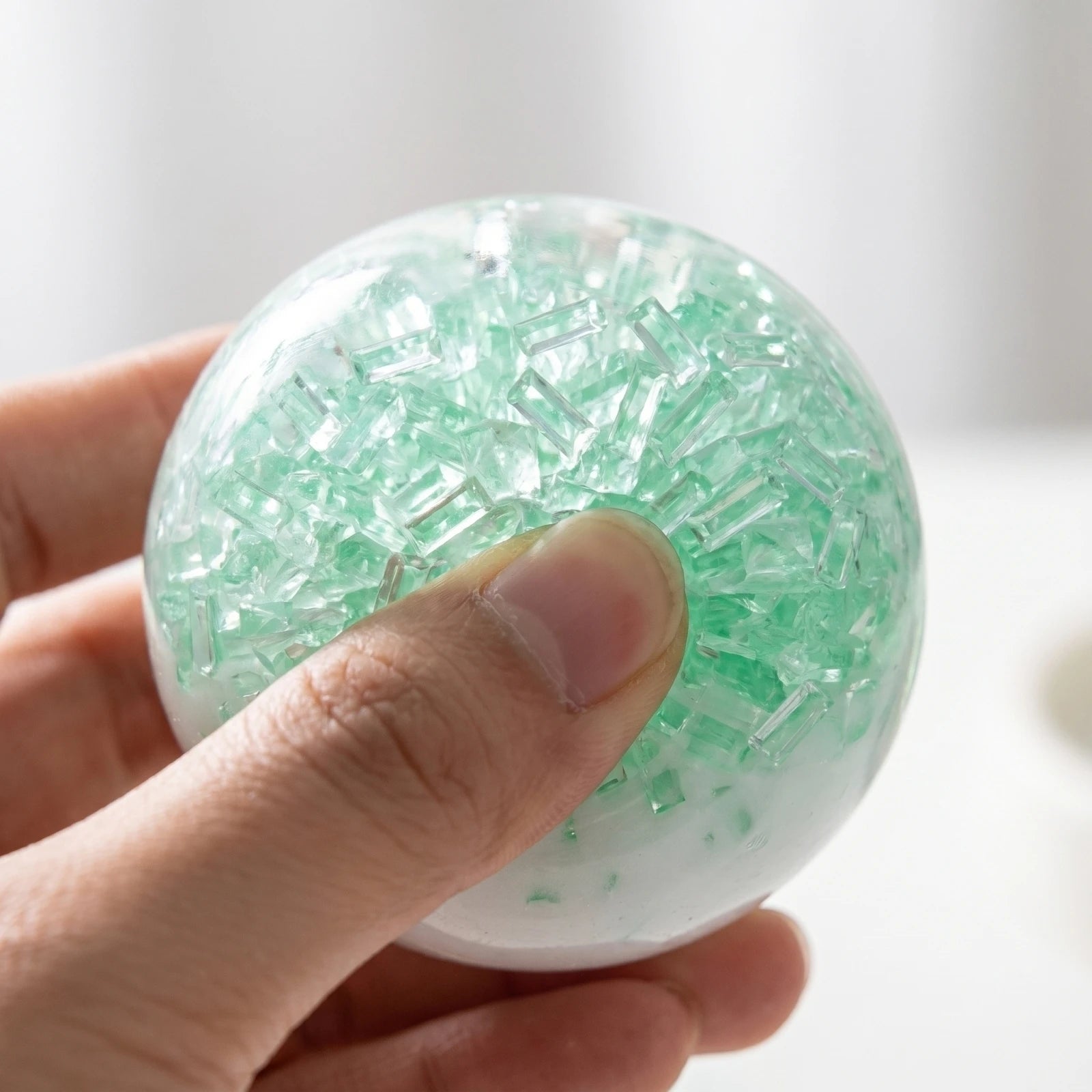 Stress Balls Crunchy Ice Fidget Toys Squeezable Sensory Anxiety Relief Hand Therapy Squishy Calming Relaxing Toy