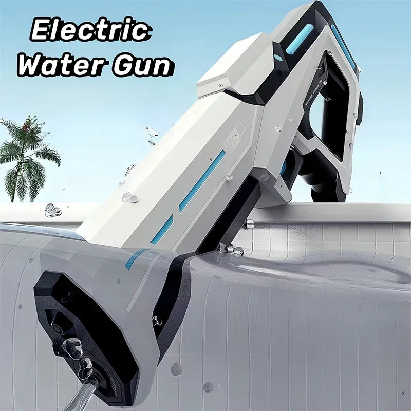 Powerful Electric Water Guns for Adults, Automatic Splash Blaster with Water Suction, Summer Outdoor Beach Toys for Boys Gift