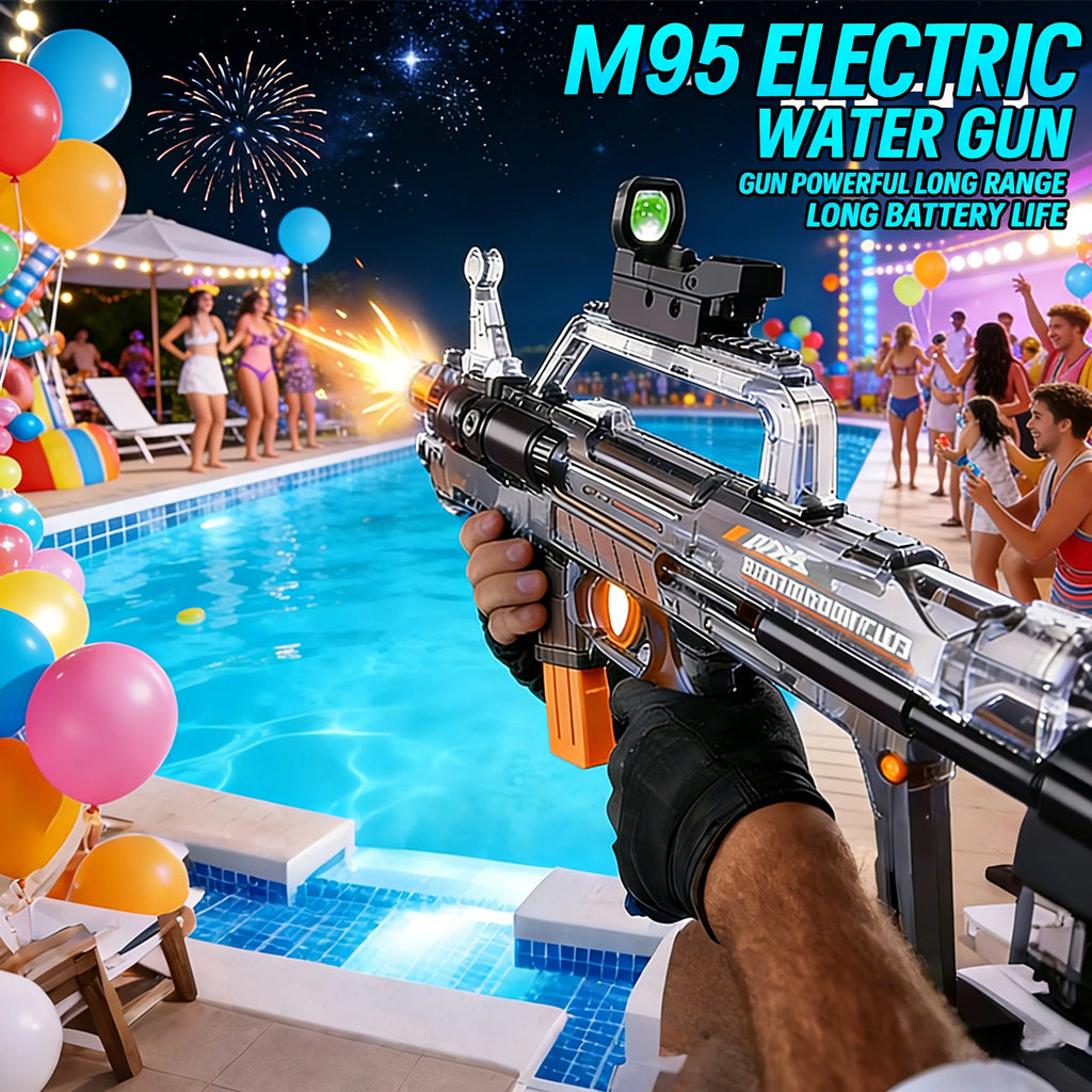 Electric Water Gun MK3 M95 Powerful Automatic Water Blaster High Pressure Squirt Gun Summer Beach Pool Outdoor Toy Gift for Kids