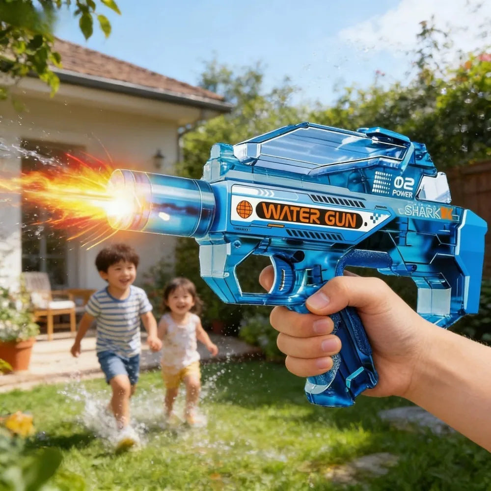 Electric Submachine Water Blaster Full Automatic Continuous Shooting Long Range Design for Summer Water Battles and Pool Fun