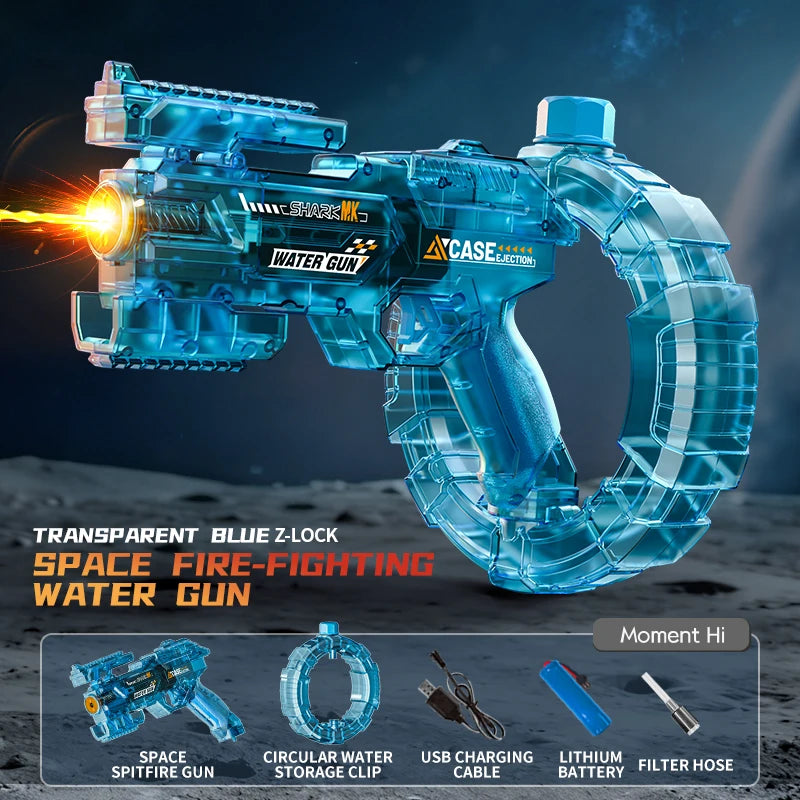 New adult electric water guns with lights, powerful with automatic water, summer outdoor and beach toys, great gifts for kids