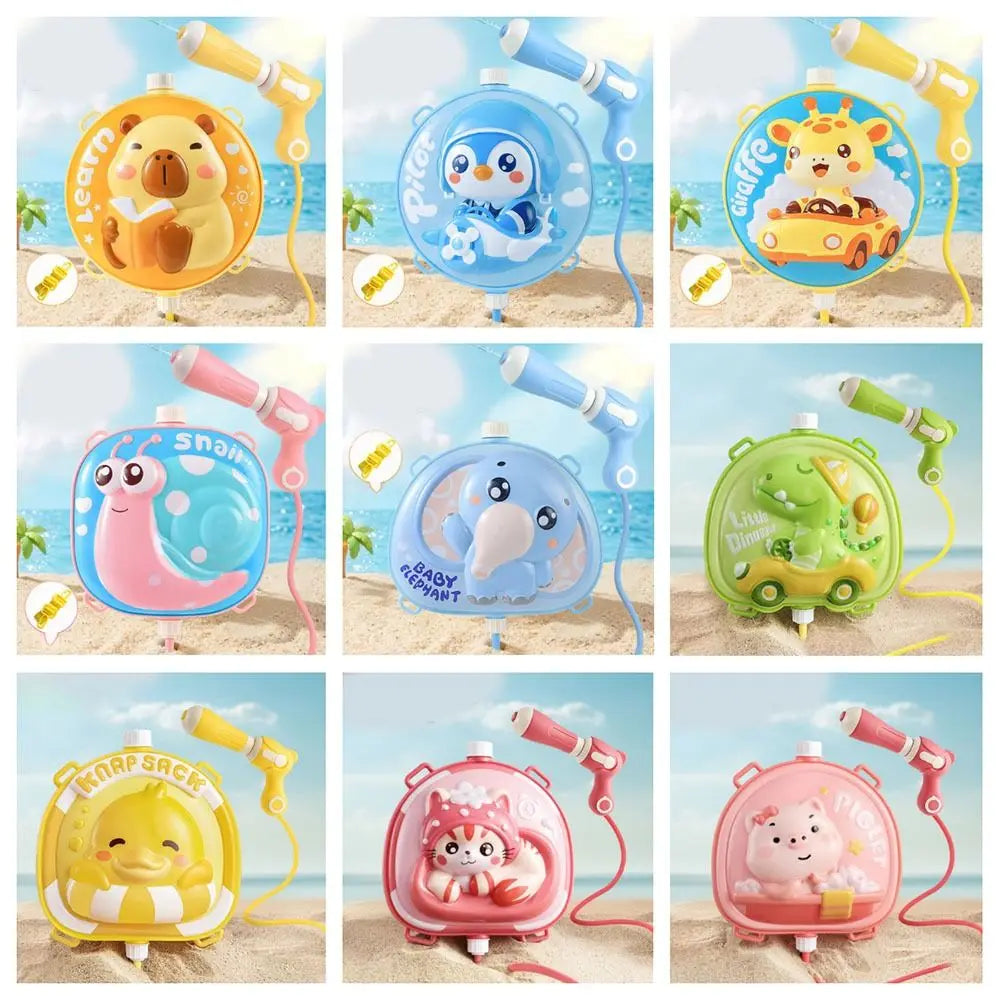 Pull Type Children Backpack Water Spray Toy Powerful Range Large Capacity Long-range Water Battle Props Easy To Fill