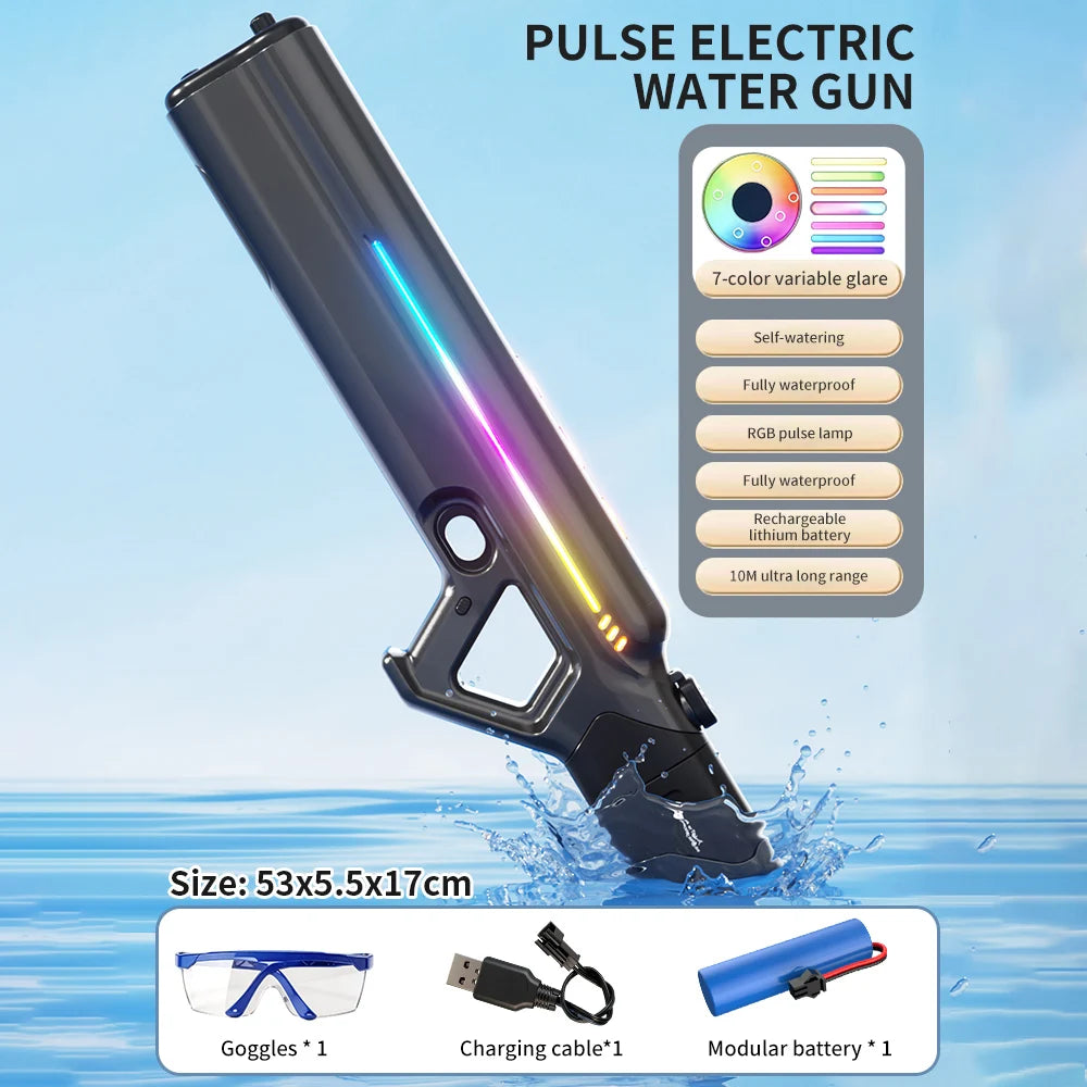 Electric Water Guns For Adults Powerful Squirt Automatic Water Suction Water Blasters Summer Outdoor Beach Toy For boys Kid Gift