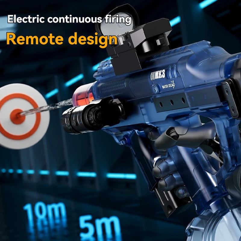 Summer Outdoor Large Capacity Electric Shooting Water Gun Toy, MK3 Large Fully Automatic Water Gun With Lights Gift