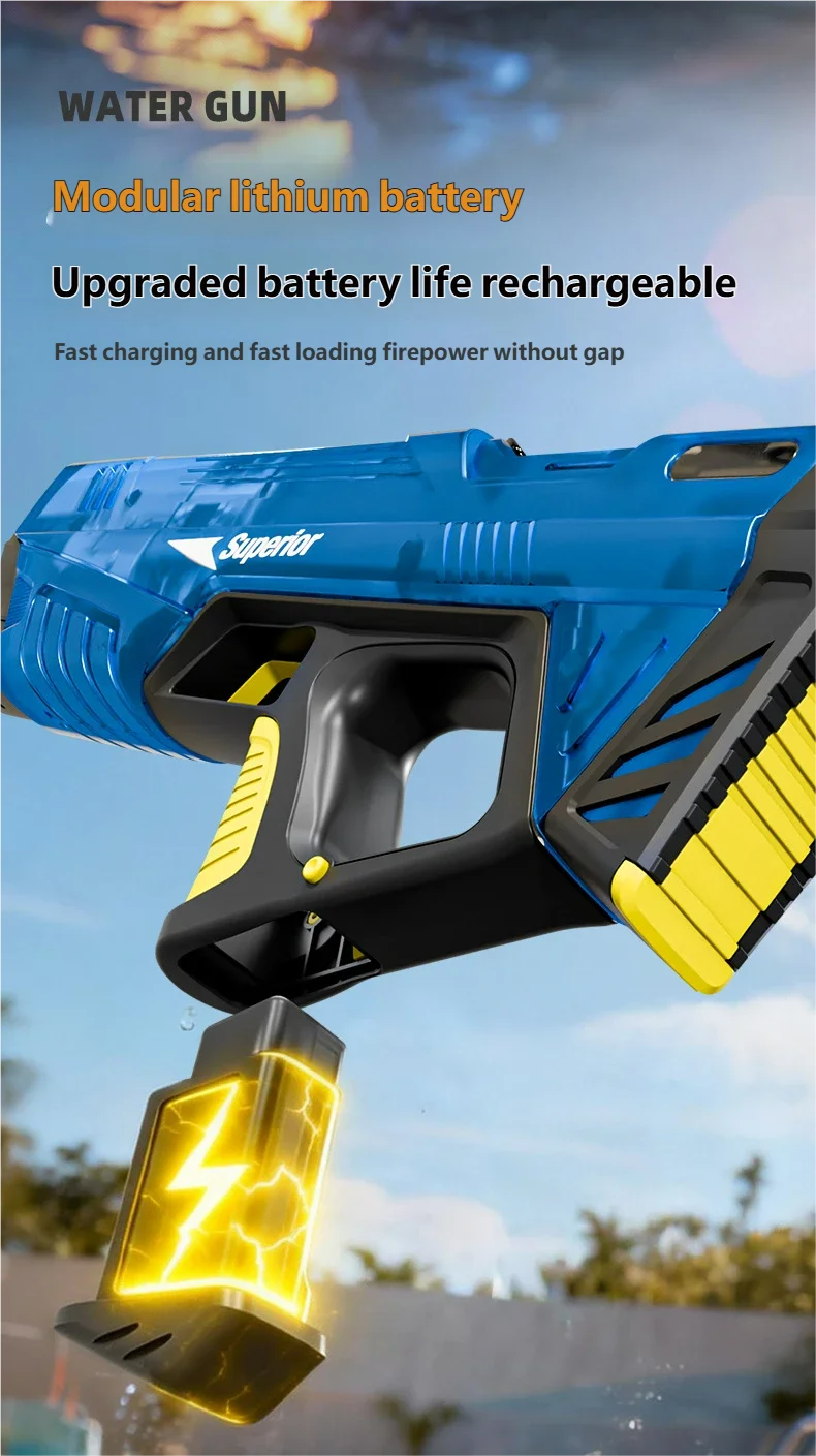 Electric Water Guns For Adults Powerful Spray Automatic Water Suction Water Blasters Outdoor Party Beach Toy For boys Kid Gifts
