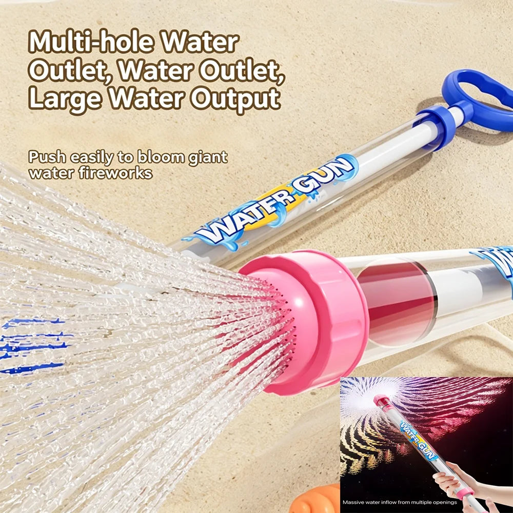 Summer Fireworks Water Gun Toy Pull-out Water Gun Beach play water multiplayer play water games suitable gift for children's day