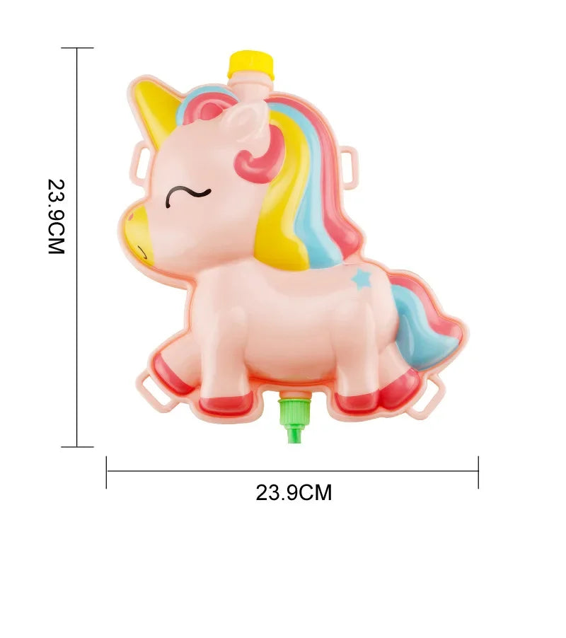 Children's Backpack 2000ml Water Gun Pull Type Large Capacity Storage Summer Funny Parent Interactive Cartoon Backpack Water Gun