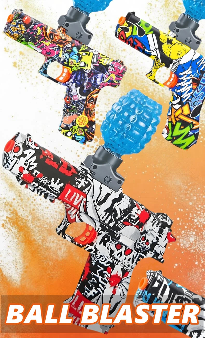 Electric Burst Splatter Blaster Toy Gun Gel Blaster Outdoor Shooting Games Gift for Boy Kids Adults (Bullets Excluded)