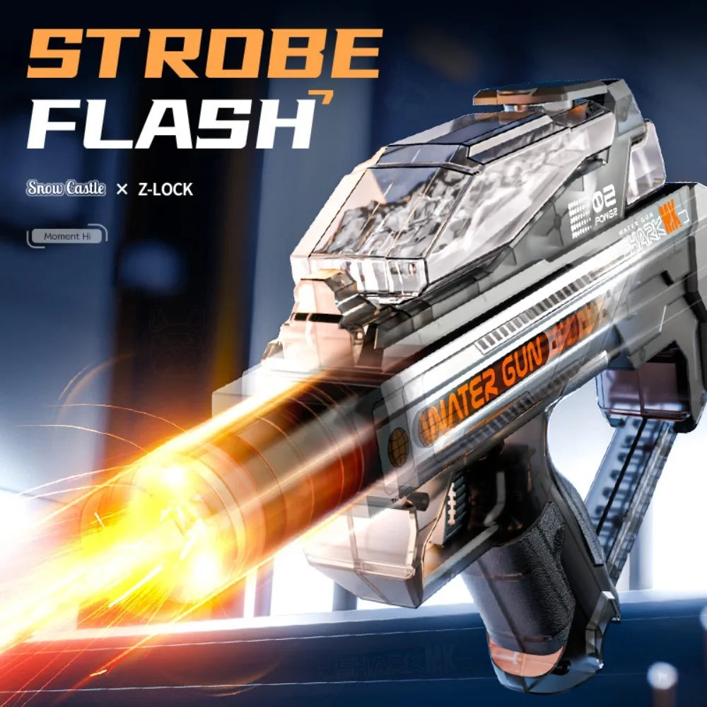 Electric Submachine Water Blaster Full Automatic Continuous Shooting Long Range Design for Summer Water Battles and Pool Fun