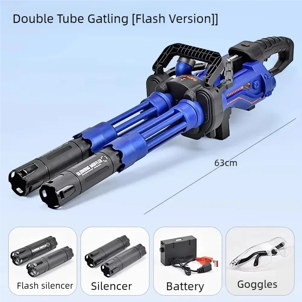 High-Speed Gatling Electric Ball Blaster - Fun for Kids and Adults, Rechargeable- Ideal for Outdoor Game Parties（No water bombs）
