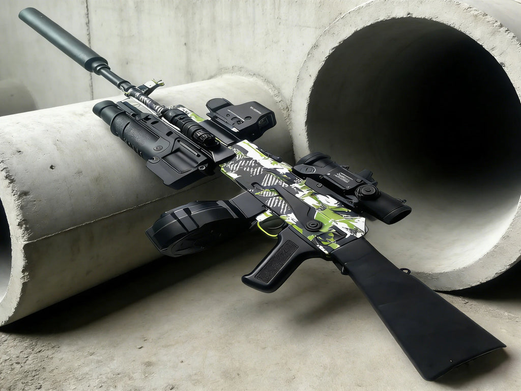 AK47 Gel Blasters Sniper Rifle - 32M Extreme Range, Full Auto Electric Gel Ball Blaster Gun for Adults, Outdoor Shooting Games