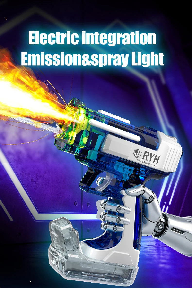 Electric Water Guns for Adults Spray light Powerful  burst  Water Storage Gun Blasters Summer Outdoor Game Toy for Boy girl Kid