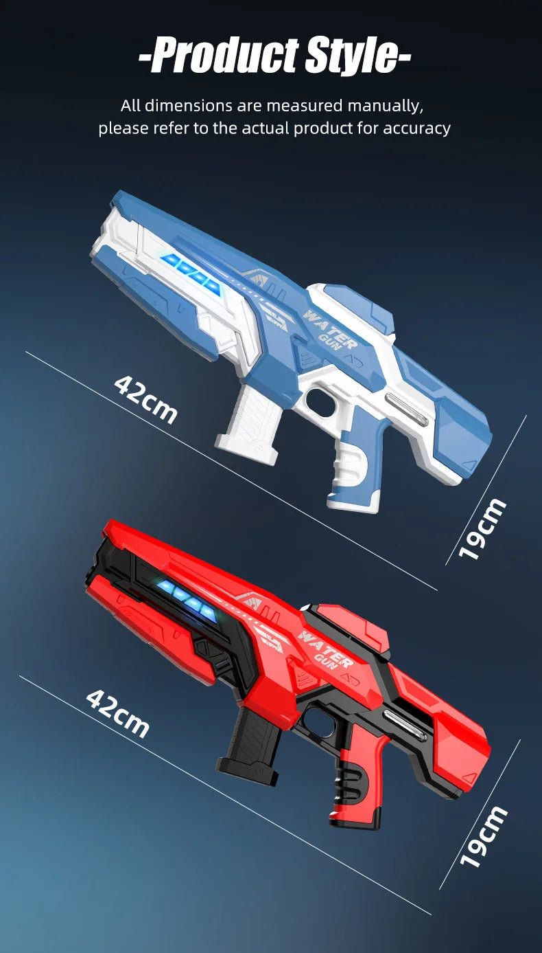 Electric Continuous-Fire Water Gun Toy High-Pressure Long-Range Automatic Water-Suction Spray Gun For Outdoor Children Pool Toys