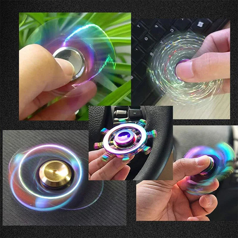New Metal Fidget Spinner Toys Colorful AntiStress Alloy Finger Gyro EDC Relieves Stress Finger Spinner Children Adult Toy Gifts