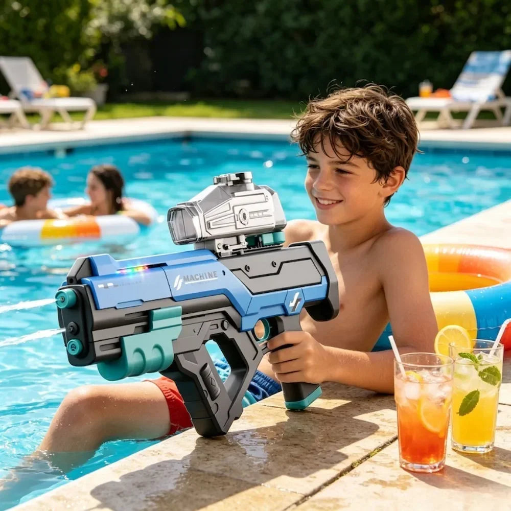 Electric Water Gun Automatic Continuous Shooting Water Blaster Summer Outdoor Beach Pool Water Fight Toy for Kids Adults