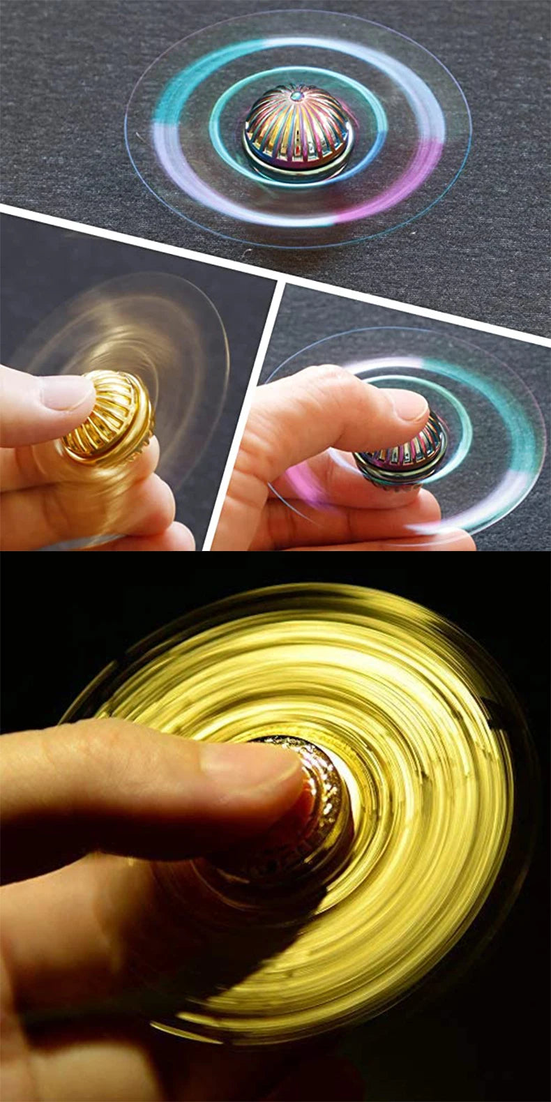 Metal Fidget Spinner Hand Spinner Toy Anti-Stress Fun Gyro for Stress Relief Finger Rotation Gyroscope for Kids And Adults