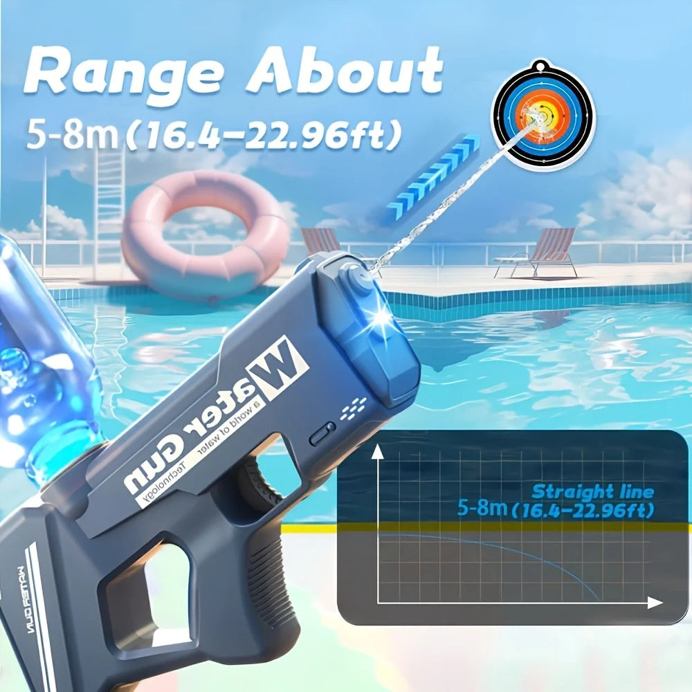 Electric Water Guns For Adults Powerful Squirt Automatic Water Suction Water Blasters Summer Outdoor Beach Toy For Boys Kid Gift