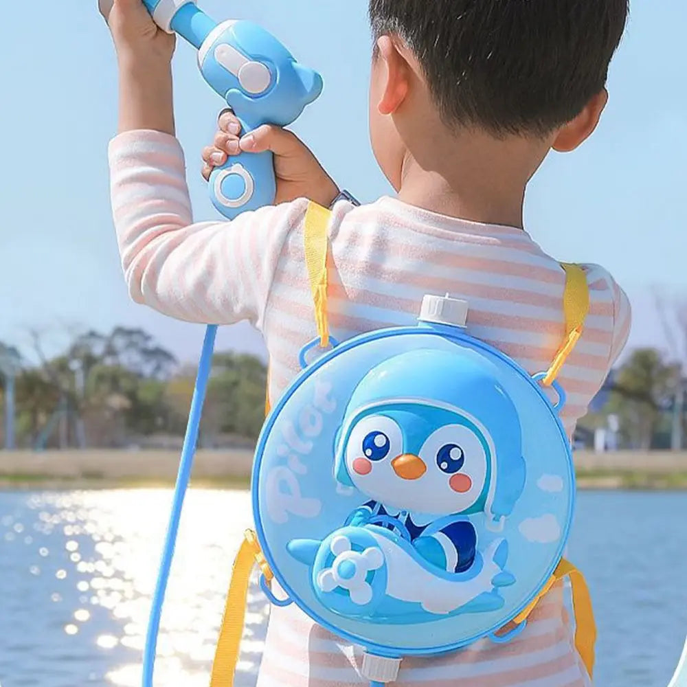 Pull Type Children Backpack Water Spray Toy Powerful Range Large Capacity Long-range Water Battle Props Easy To Fill