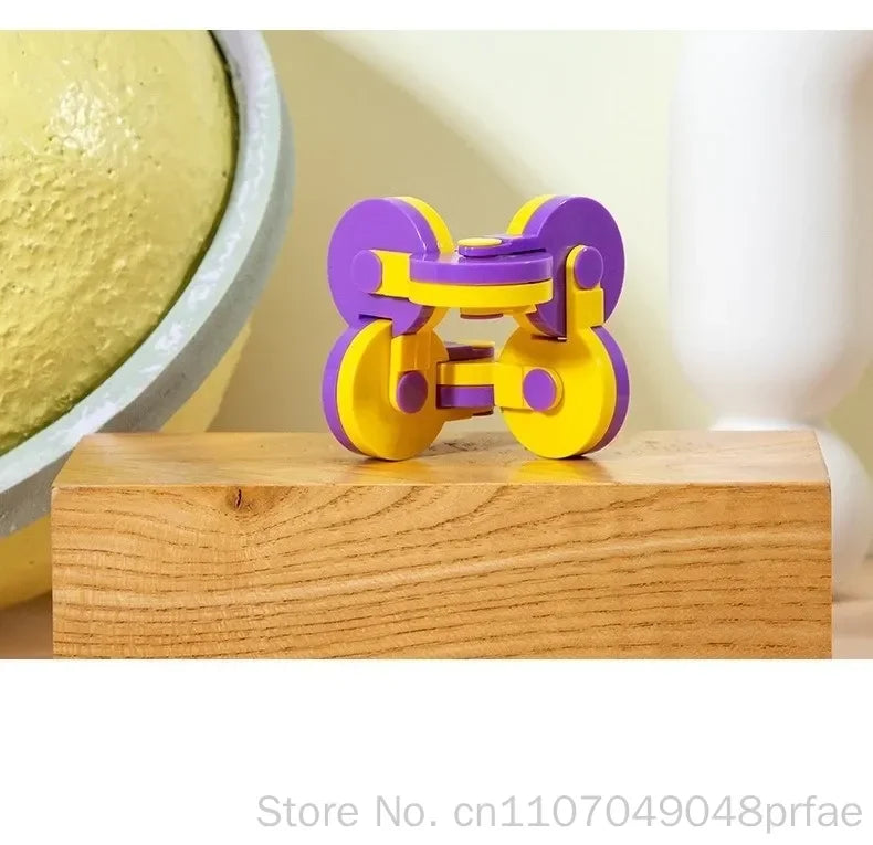 Fidget Flip Gyro 3D Cube 360 Degree Rotatable Fingertip Handheld Stress Relief Toy Creative Novelty For Adult Daily Gift