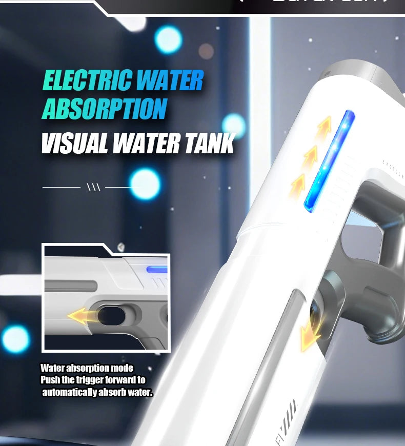 Electric Water Guns For Adults Powerful Squirt Automatic Water Suction Water Blasters Summer Outdoor Beach Toy For boys Kid Gift
