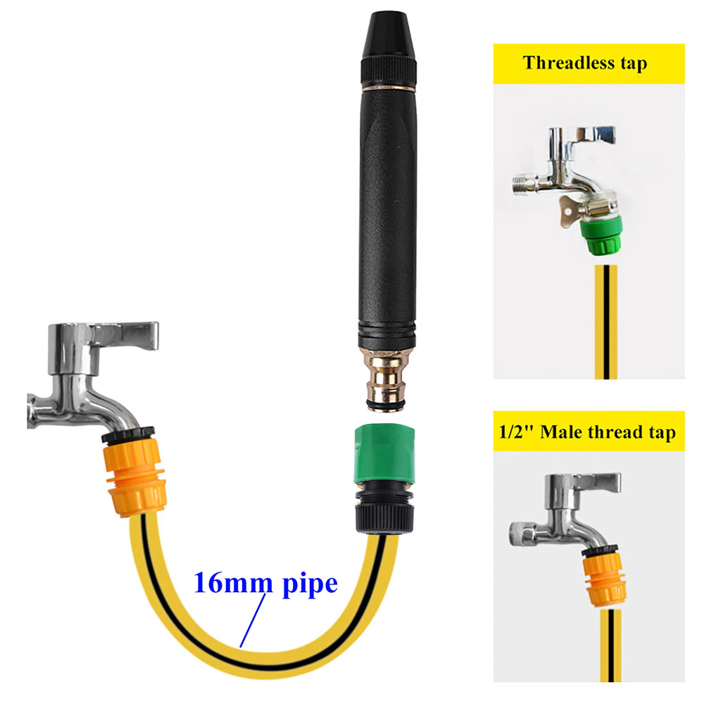 High Pressure Spray Water Gun Adjustable Water Blaster For Plant Flower Lawn Care Gardening Irrigation Car Washing Pet Cleaning