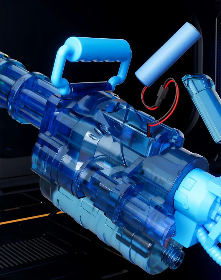 SSAuto Gatling Water Cannon Rotating High-Pressure Large Capacity Gatling Water Gun Toy Adults Outdoor Summer Fun Play Kid Gifts