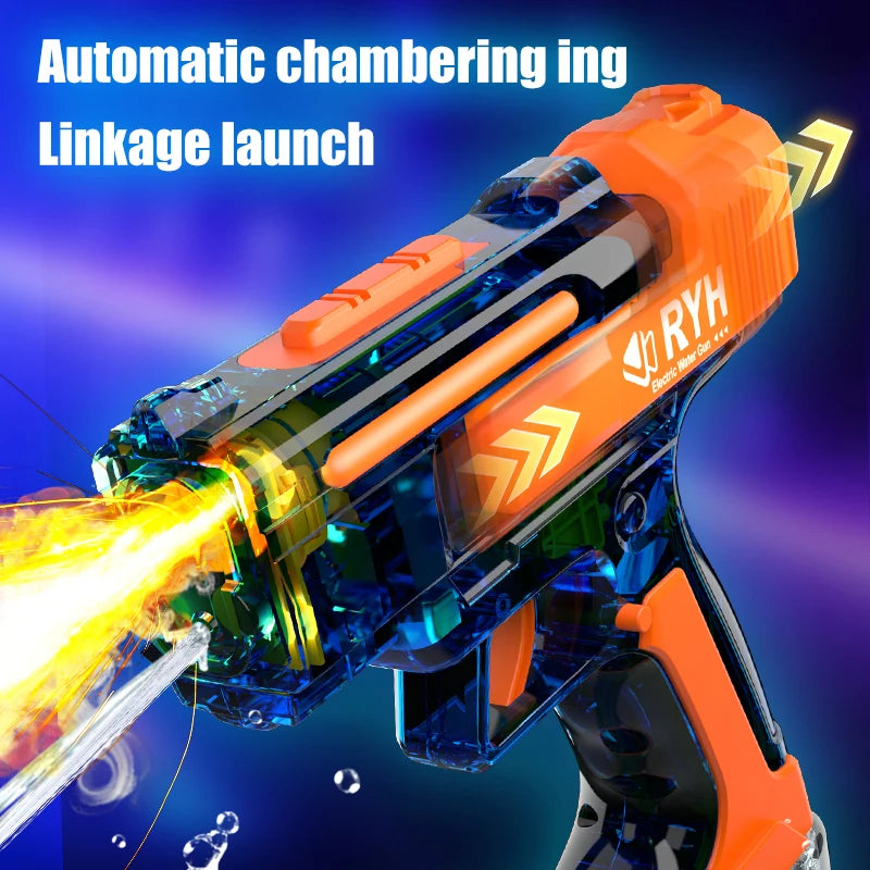 Electric Water Guns for Adults Spray light Powerful  burst  Water Storage Gun Blasters Summer Outdoor Game Toy for Boy girl Kid