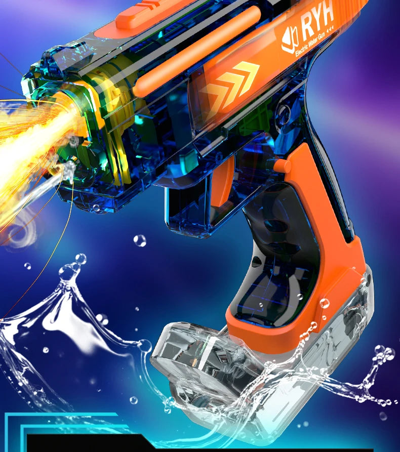 Electric Water Guns for Adults Spray light Powerful  burst  Water Storage Gun Blasters Summer Outdoor Game Toy for Boy girl Kid