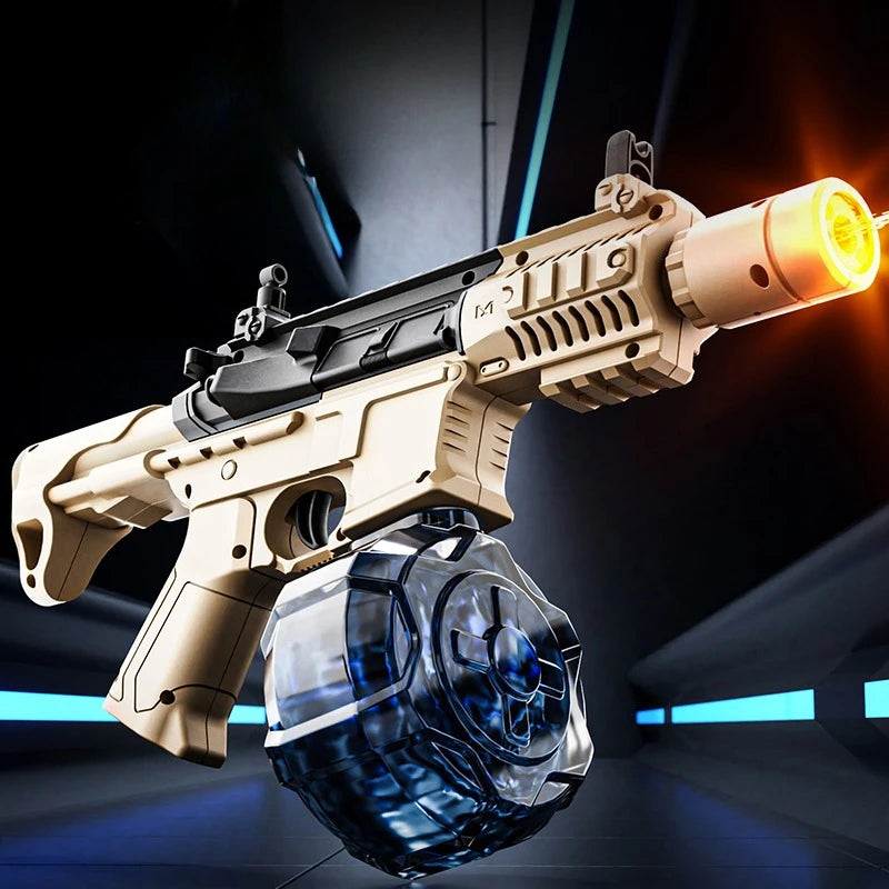 Electric Continuous Water Gun with Light Flame Effect Long Range Water Gun The Water-Sprinkling Festival Water Gun Kids Gifts
