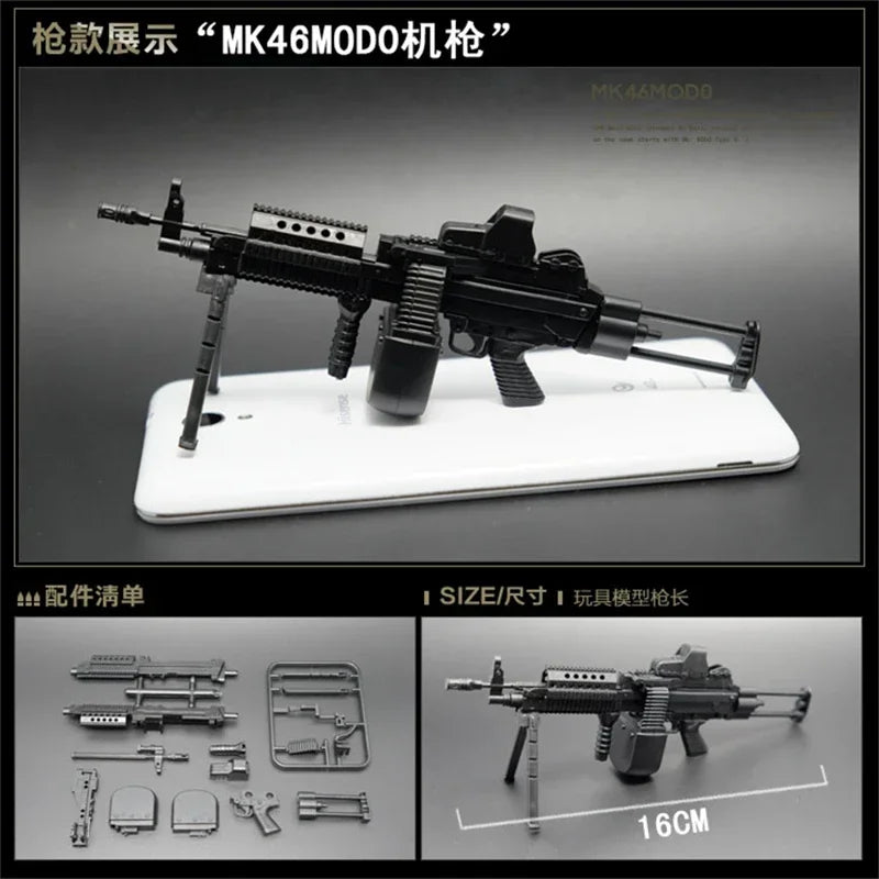 1/6 Scale MK14 SVD DSR-1 Sniper Rifle TAC-50 M46 4D Assembly Plastic Gun Model Toy Exercises The Cerebrum Development Interest