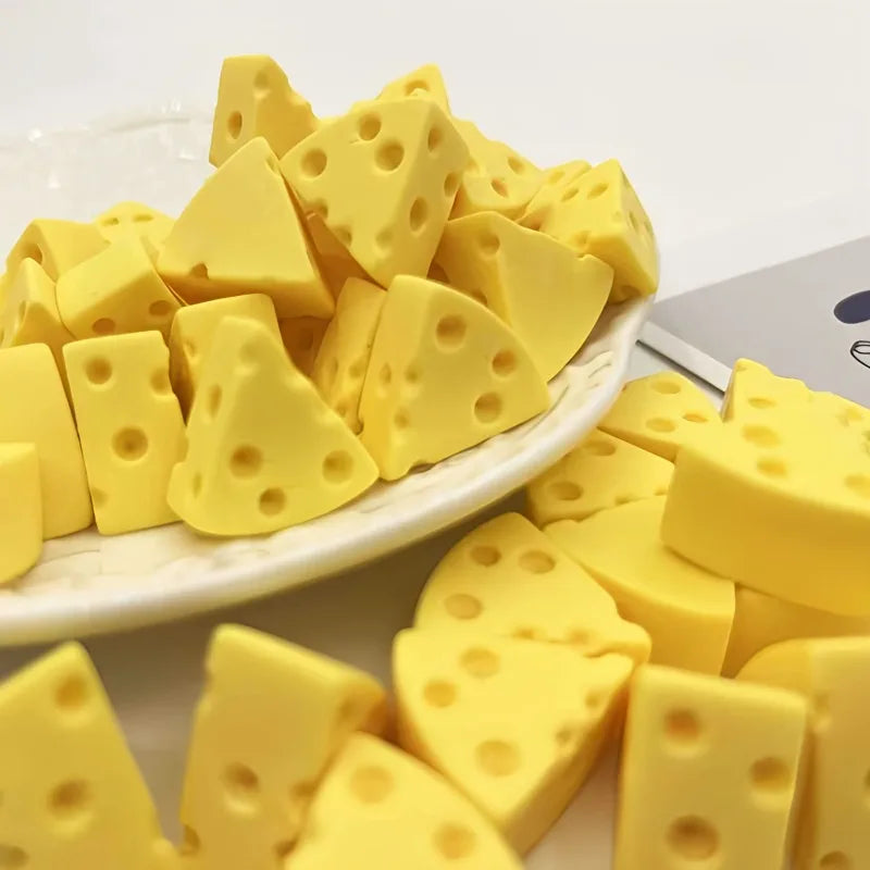 Squishy Simulated Cheese Squeeze Toy Milk-flavored Food Sensory Toy Soft Stress Relief Slow Rising Fidget Toy for Friends Gifts