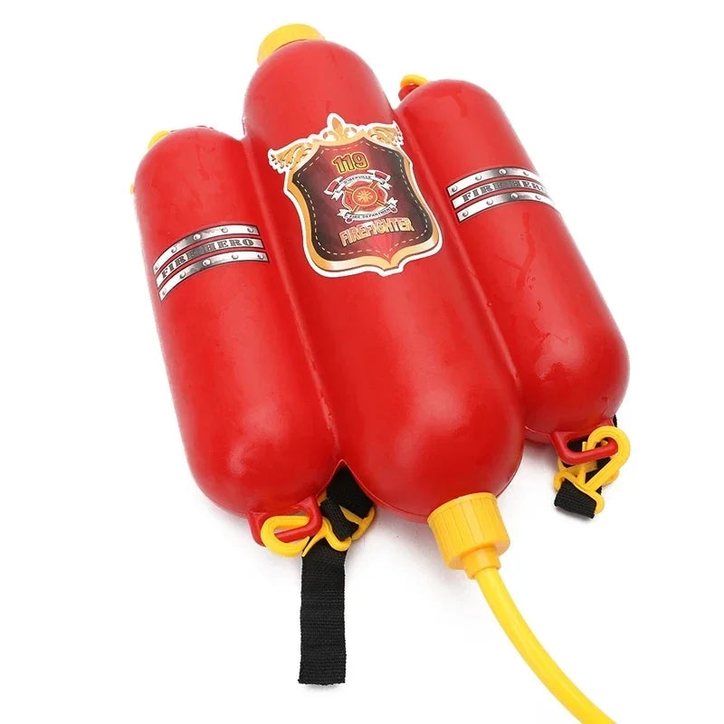 Firefighter Toy Fire Backpack Water Gun Large Capacity Water Gun Fireman Role Play Pool Toys Fire Extinguisher Watergun