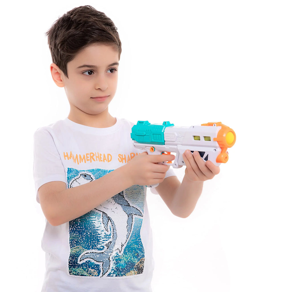 Super Water Gun Blaster Pistol Foam Ball Popper Air Toy Guns with 12 Foam Balls Kids Shooting Game Squirt Guns for Swimming Pool