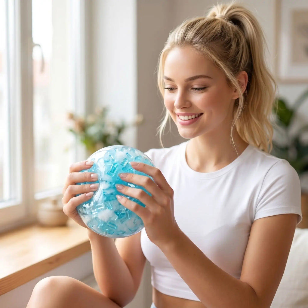 Stress Balls Crunchy Ice Fidget Toys Squeezable Sensory Anxiety Relief Hand Therapy Squishy Calming Relaxing Toy
