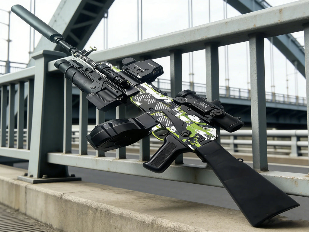 AK47 Style Gel Blaster Gun - Full Auto Electric Gel Ball Blaster Toy for Outdoor Team Shooting Games | Cool Birthday Gifts